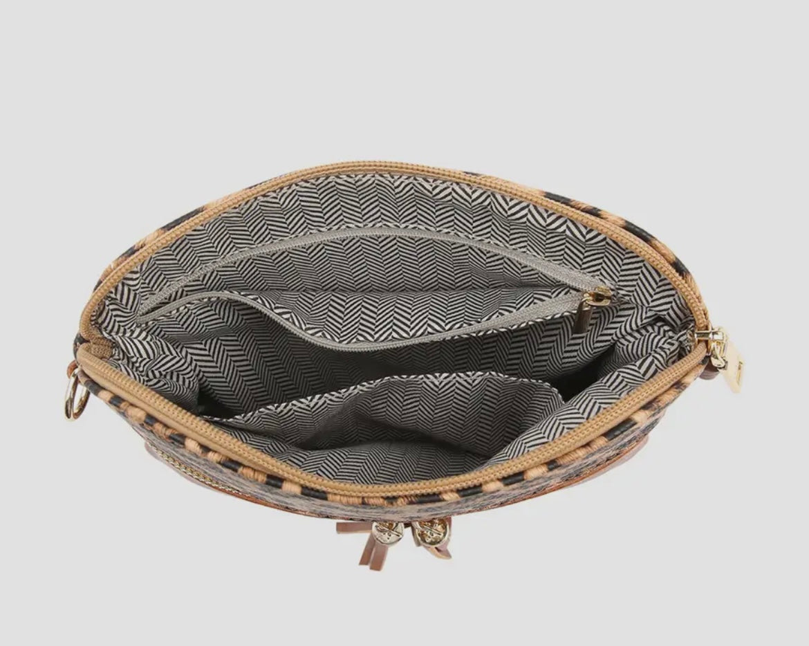 Tara Double Zip Crossbody Bag/Wristlet