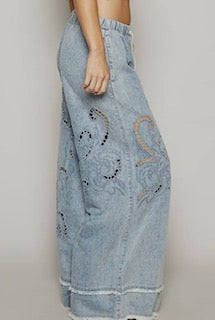 POL Vintage Washing Outseam Woven Twill Pants