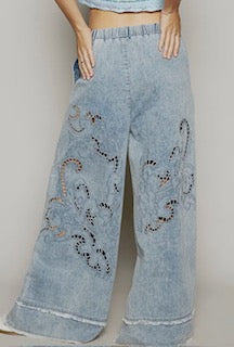 POL Vintage Washing Outseam Woven Twill Pants