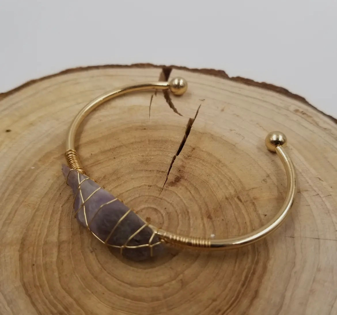 Stone Bangle Boho Bracelet