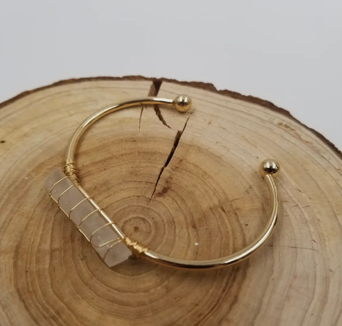 Stone Bangle Boho Bracelet
