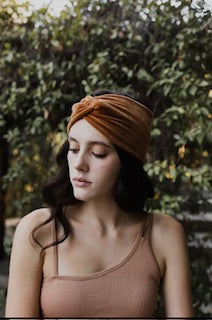 Chestnut Velvet Twisted Headband