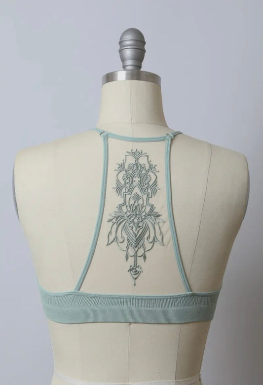 Tattoo Back Mesh Bralette