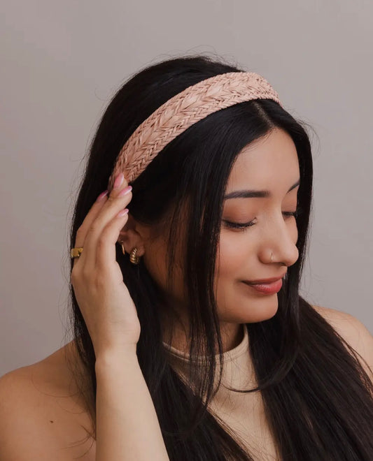 Vegan Leather Patterned Headband