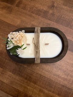Wood Bowl Candle