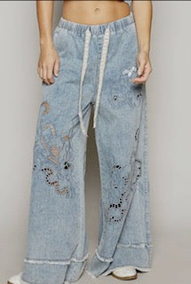 POL Vintage Washing Outseam Woven Twill Pants