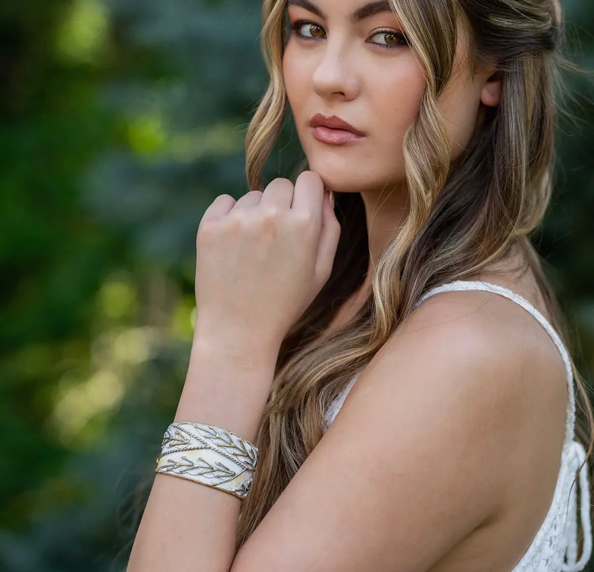 Brass Patina Cuff Bracelet