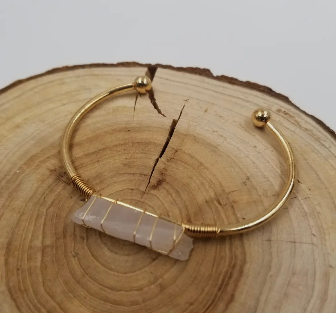 Stone Bangle Boho Bracelet