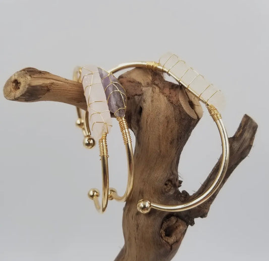 Stone Bangle Boho Bracelet