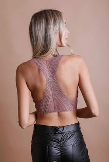 Lace Rose Clay Racerback Bralette