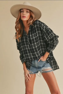 Plaid Pullover Top