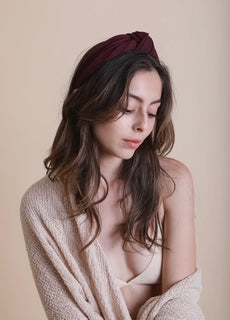 Plum Topknot Headband