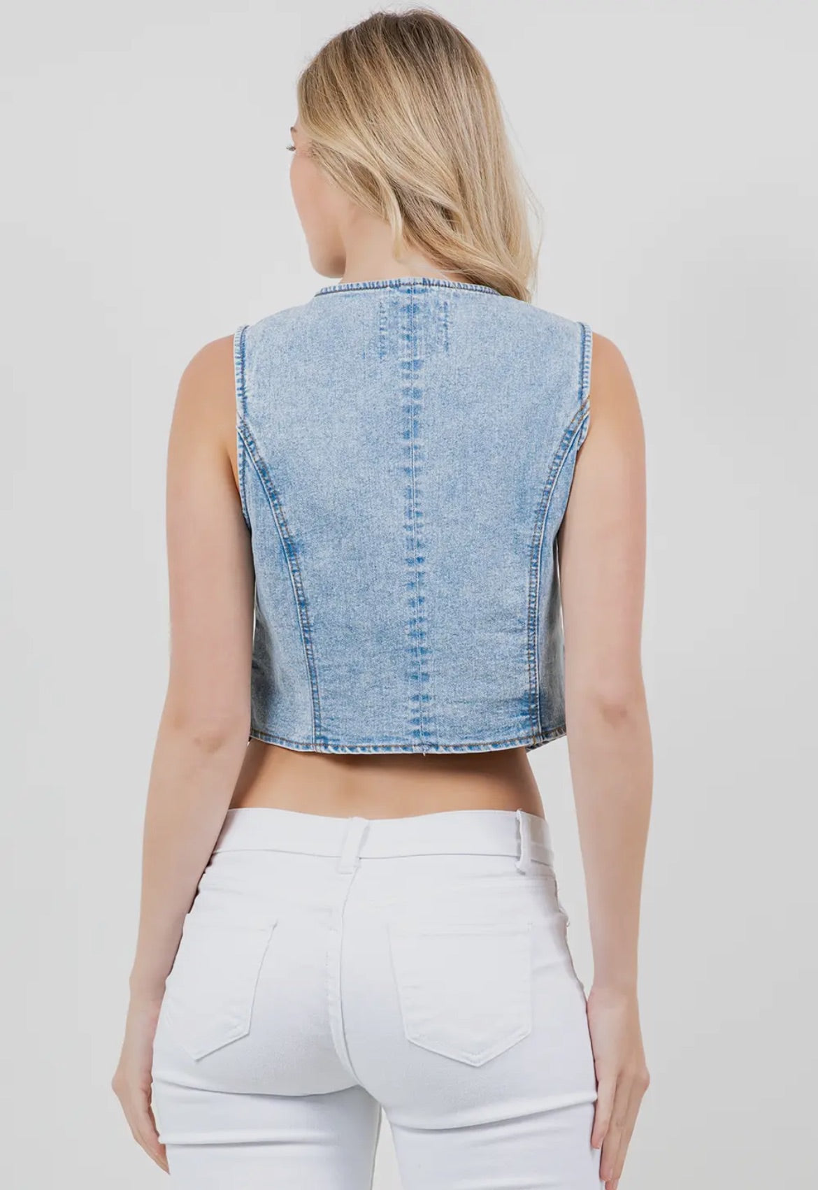 Light Wash Vintage Denim Vest